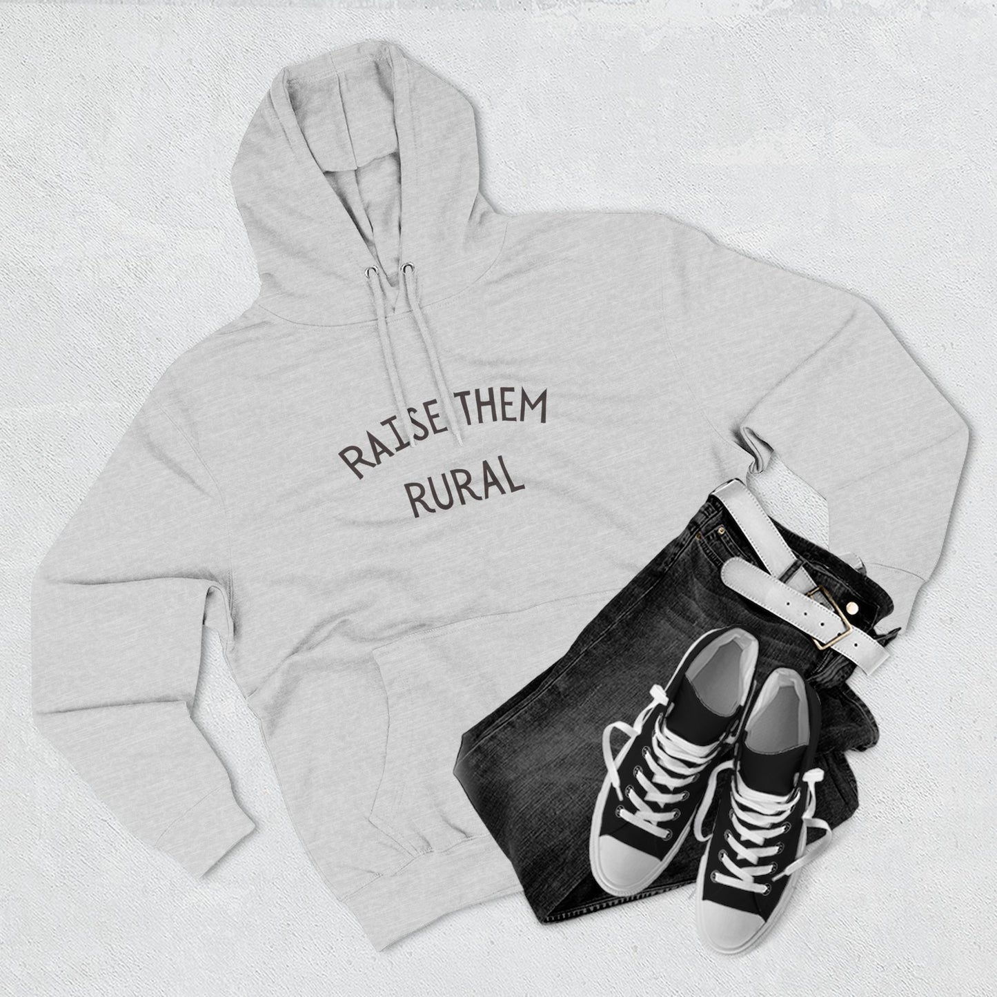Raise them Rural Three-Panel Fleece Hoodie