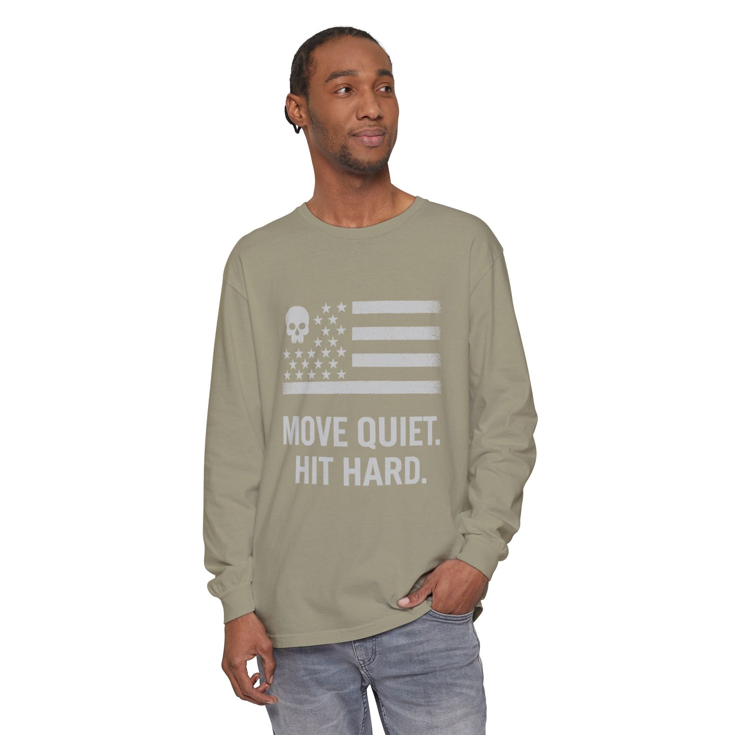 Move Quiet. Hit Hard. Unisex Long Sleeve