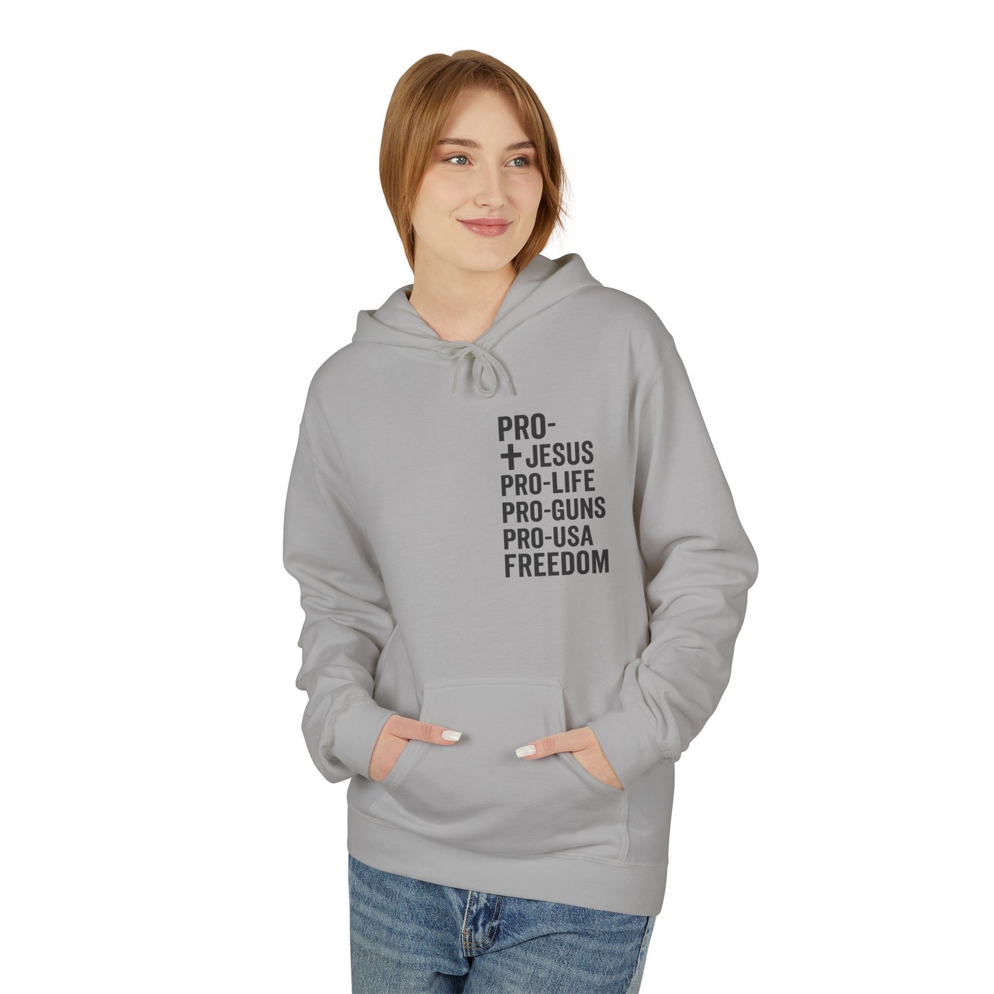Hoodie with Freedom Design - Unisex