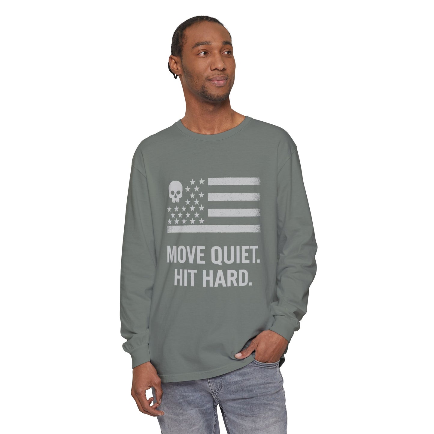 Move Quiet. Hit Hard. Unisex Long Sleeve