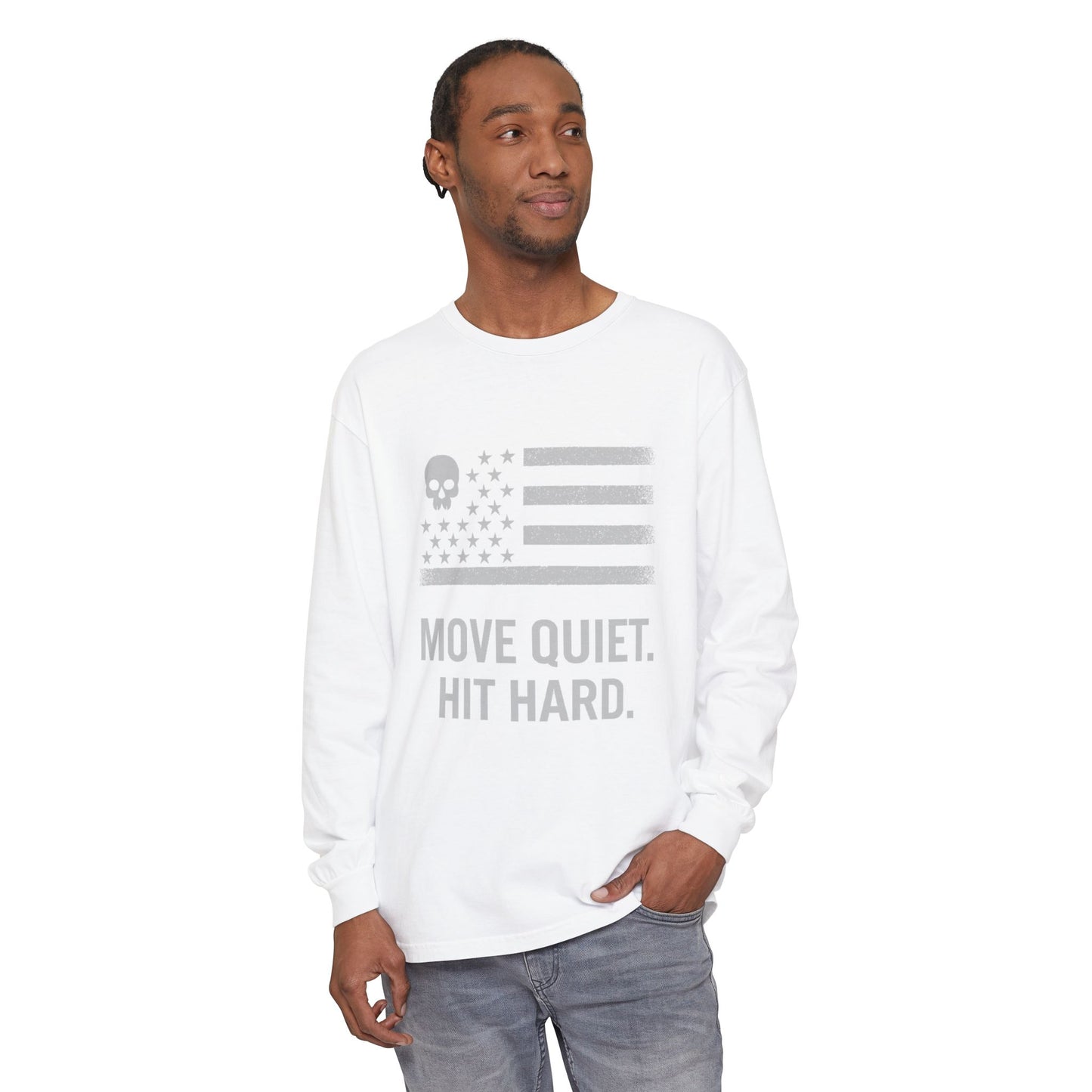 Move Quiet. Hit Hard. Unisex Long Sleeve