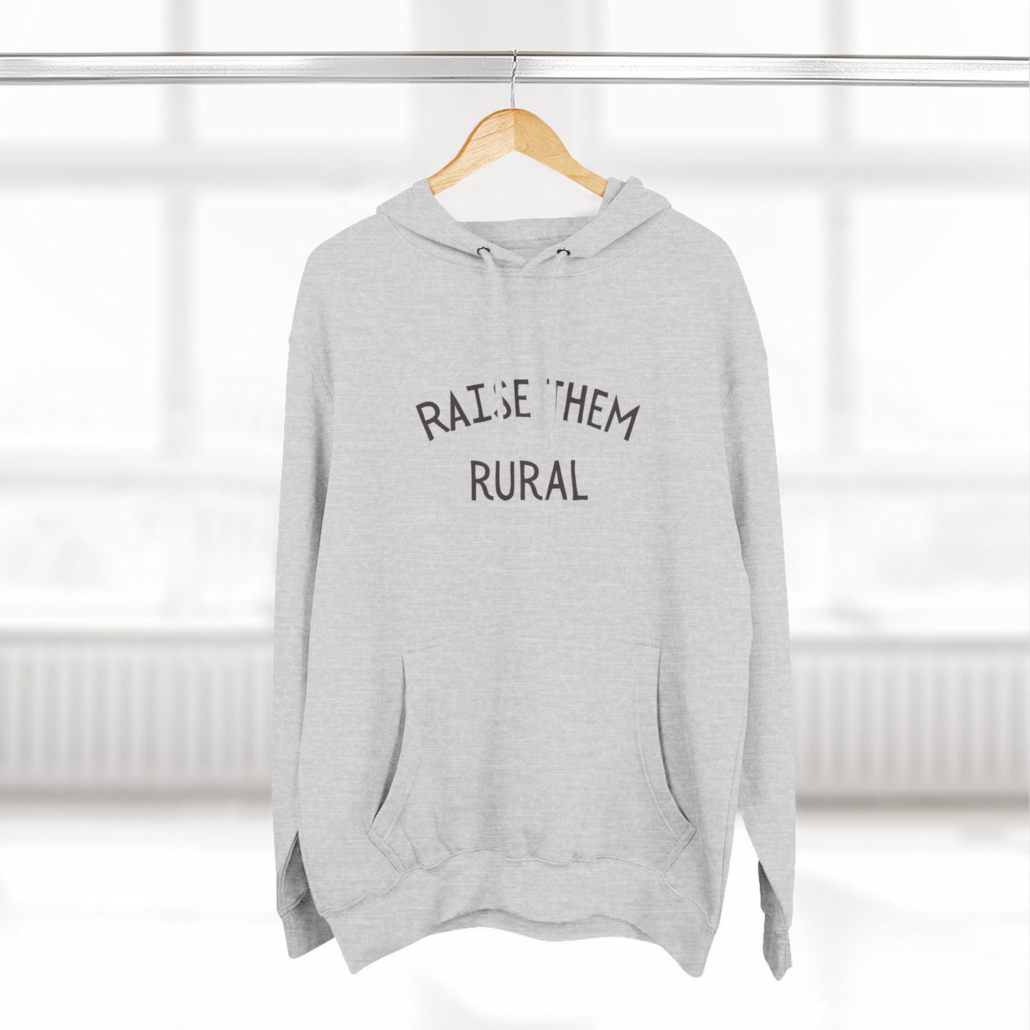 Raise them Rural Three-Panel Fleece Hoodie