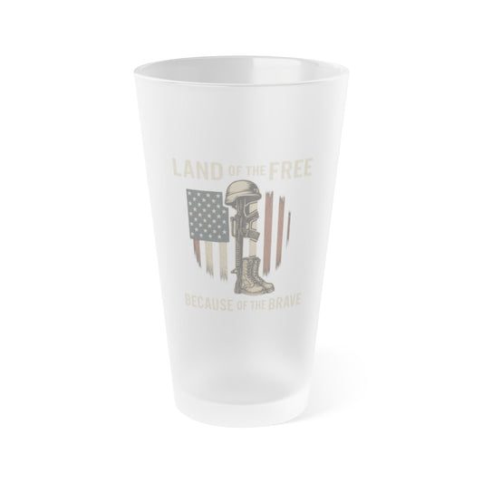 Frosted Pint Glass, 16oz