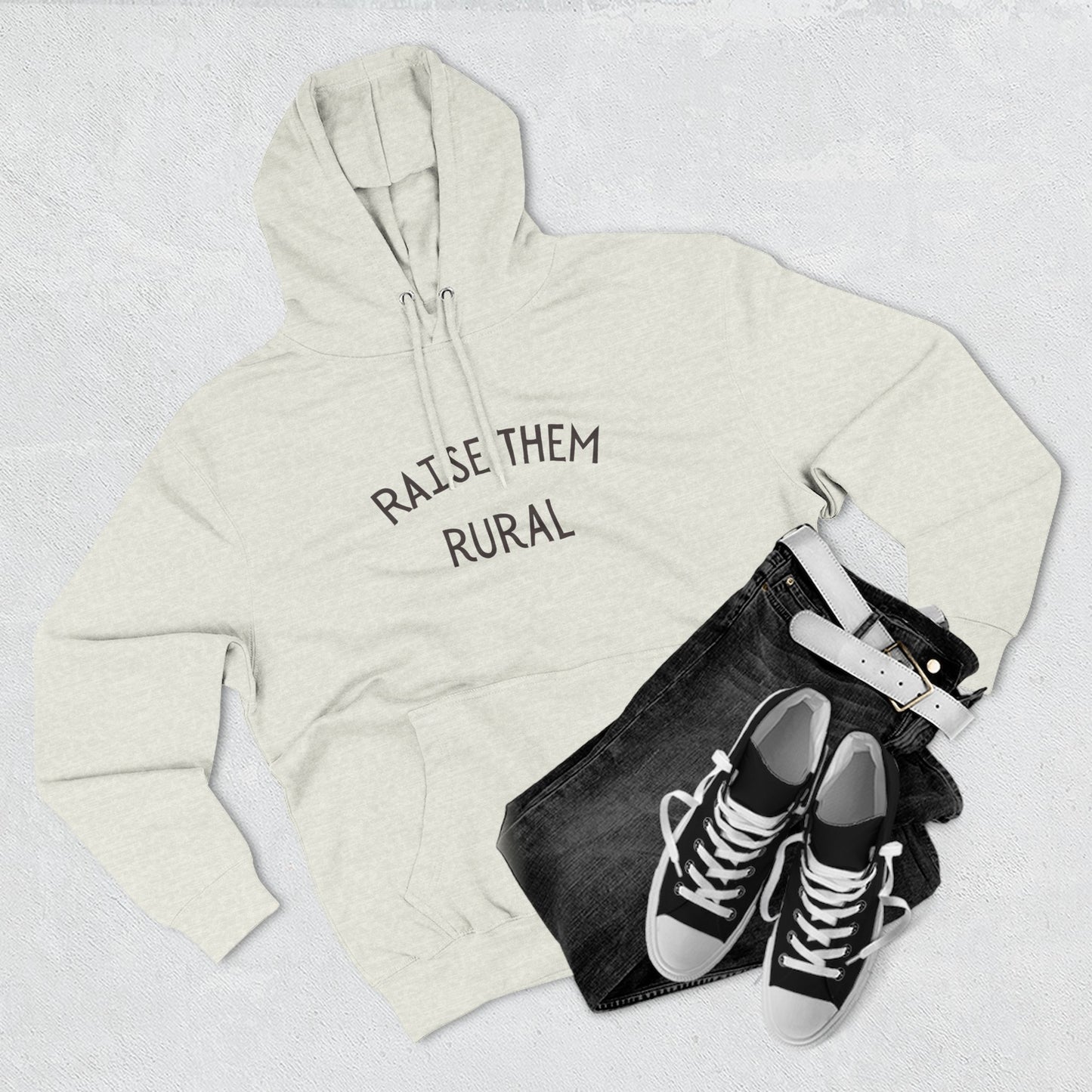 Raise them Rural Three-Panel Fleece Hoodie