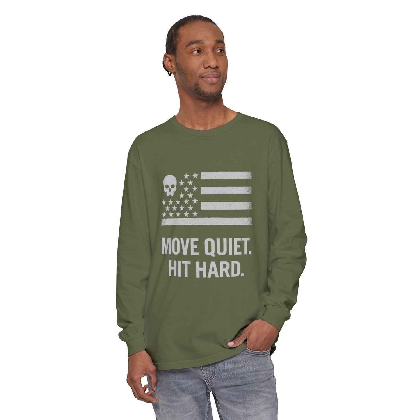 Move Quiet. Hit Hard. Unisex Long Sleeve