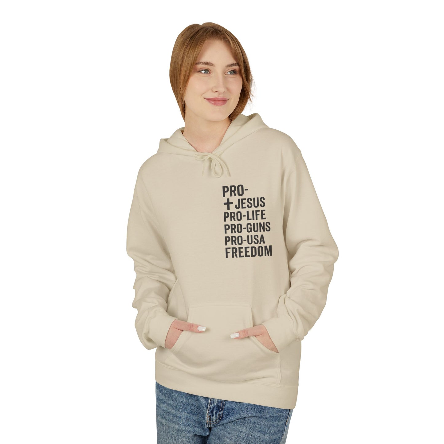 Hoodie with Freedom Design - Unisex
