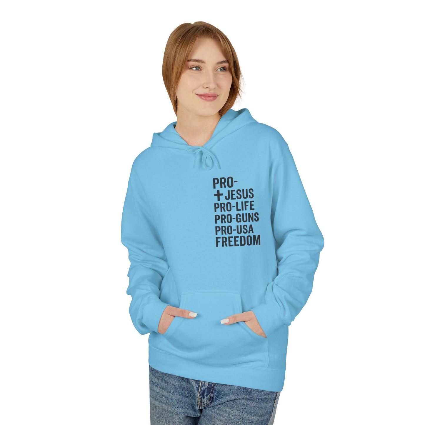 Hoodie with Freedom Design - Unisex