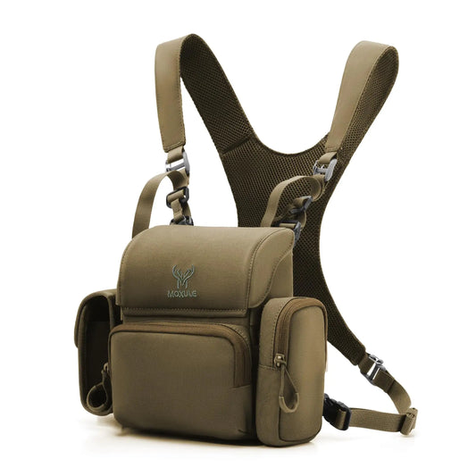 MOXULE Binocular Harness Chest Pack – Bino Case with Rangefinder Pouch for Hunting, Birdwatching & Hiking